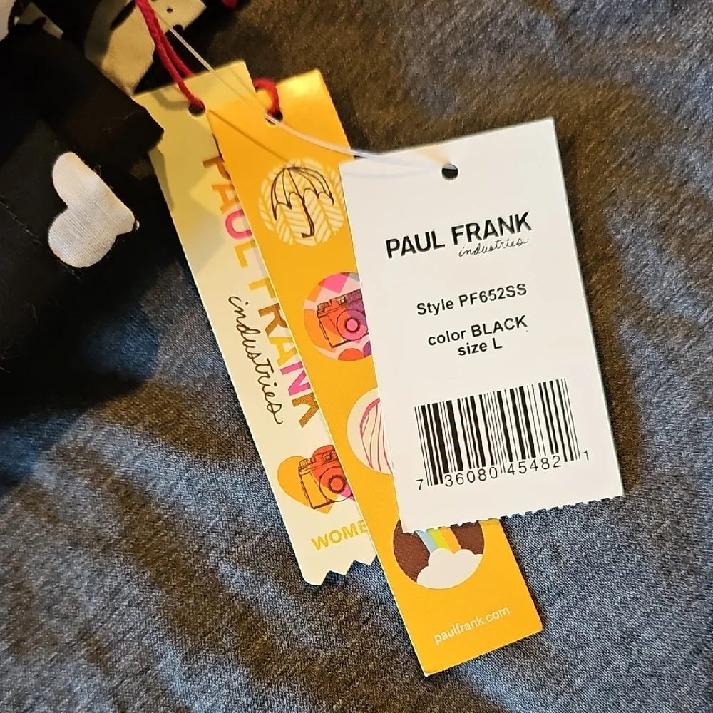 NWT - Paul Frank "Skurvy" Pajama Set - Size L (Junior/Slim Fit)- Y2K Goth-Cute - Picture 9 of 9